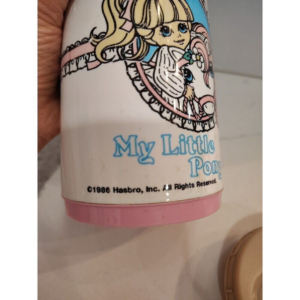 Vintage 1986 My Little Pony Aladdin Thermos for Kids Lunchbox Collectible Pink - Picture 15 of 15